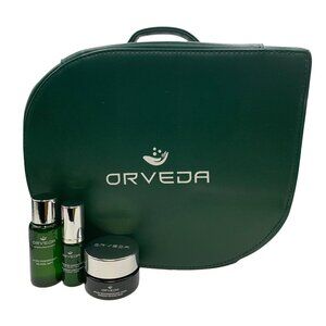 ORVEDA 4PC Set - Omnipotent Concentrate, Vital Sap, Overnight Mask & Makeup Bag